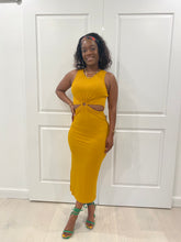 Load image into Gallery viewer, Golden Skies Cut Out Dress
