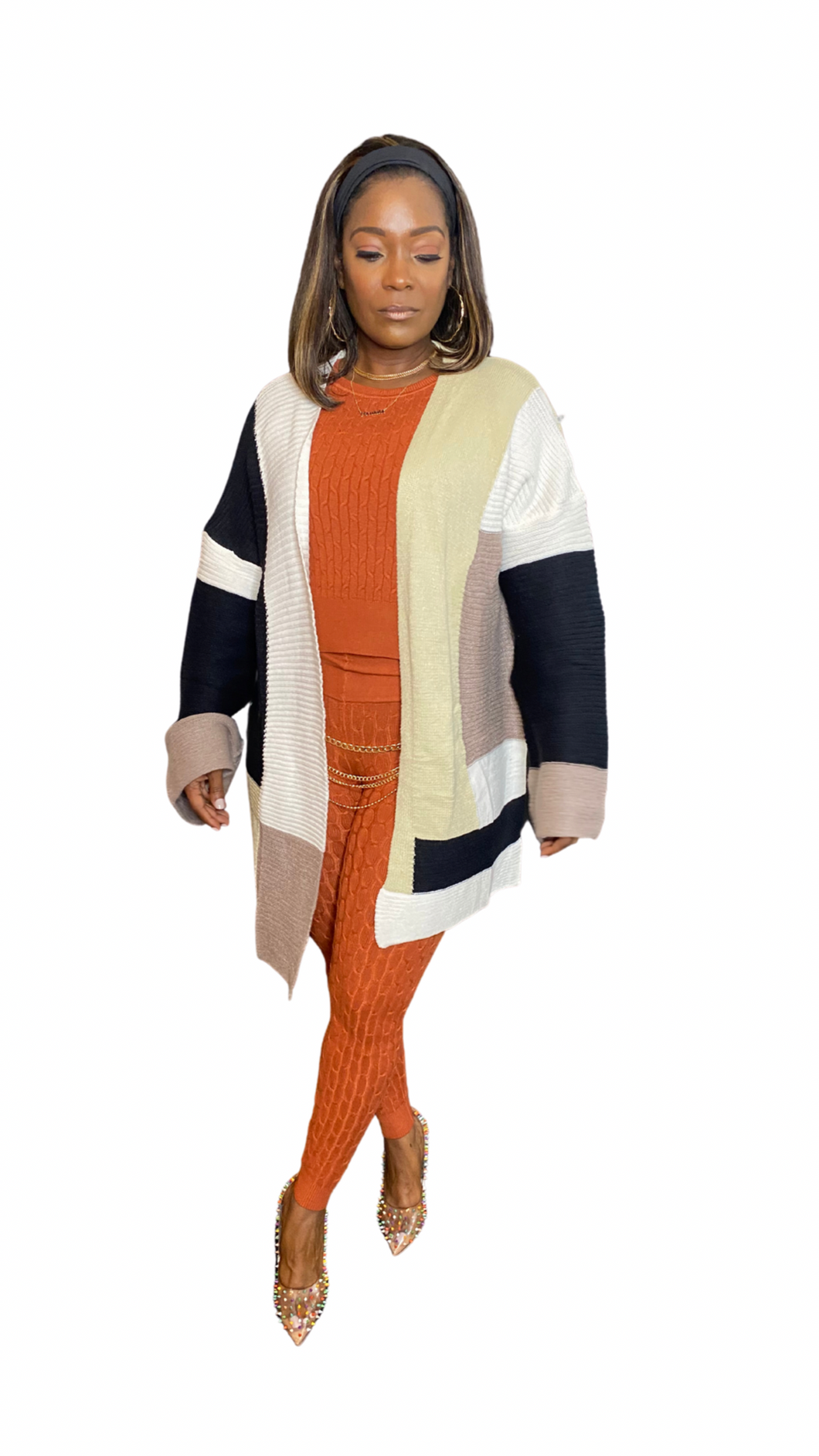 Color Block Cardigan
