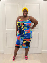 Load image into Gallery viewer, True Abstract Navy Dress
